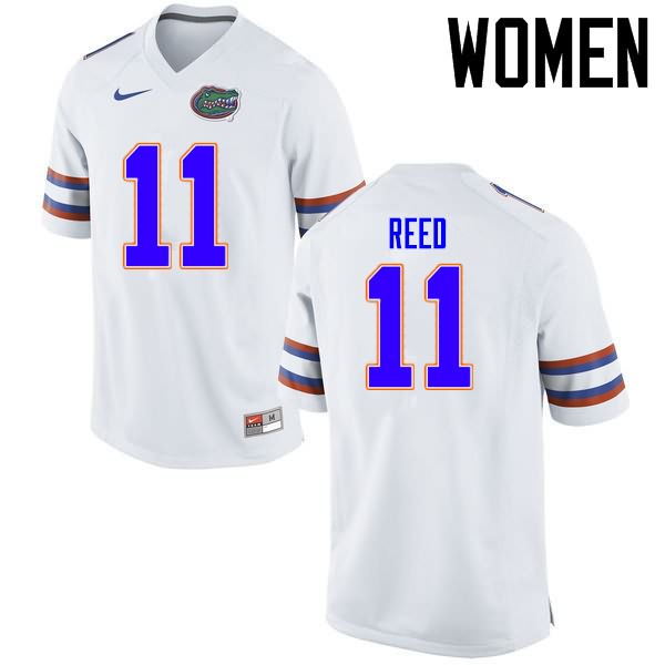 NCAA Florida Gators Jordan Reed Women's #11 Nike White Stitched Authentic College Football Jersey UXG8564AB